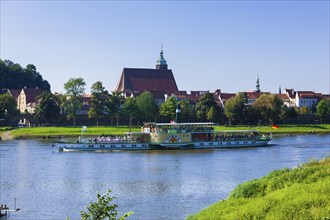 Elbe steamer Pirna in front of Pirna Pirna is a large district town and the administrative centre