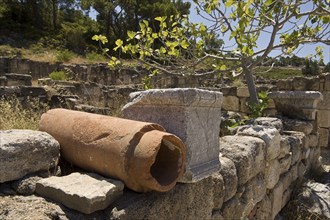 Rhodes Island, The ancient city of Kamiros, which is located on a hillside and dates back to the