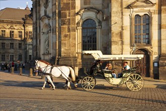 Carriage ride in front of the Dresden Hofkirche