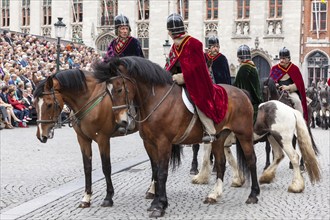 BRUGES, BELGIUM, MAY 17: Annual Procession of the Holy Blood on Ascension Day. Locals perform an