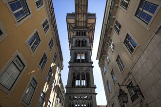 Lift, Passenger lift, Elevador de Santa Justa, Lisbon, Portugal, Europe