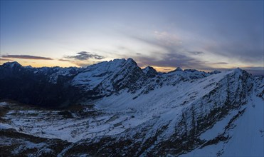 Aerial view over the mountains of Val Pontirone in the canton of Ticino, Switzerland, Europe