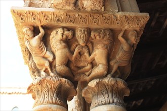 City of Monreale, detail in the cloister of the Cathedral of Santa Maria Nuova, Unesco World