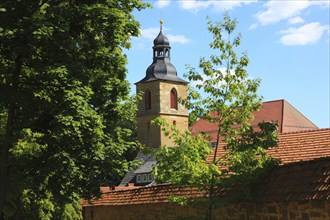 Evangelical Lutheran town parish church of St. Johannis and remains of the old town wall, Bad