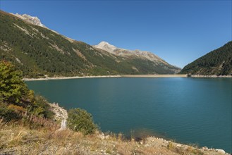 Schlegeis dam, Schlegeis reservoir, Zillertal Alps, Tyrol, Austria, Europe