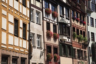 Weißgerbergasse in Nuremberg, Middle Franconia, Bavaria, Germany, Europe