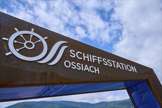 Jetty, Sign, Sky, Ossiach, Lake Ossiach, Carinthia, Austria, Europe