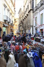 Market, market stalls in the old town of Palermo, Sicily, Italy, Europe