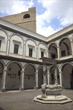 The Small Cloister in the Certosa di San Martino on Vomero above Naples, Campania, Italy, Europe