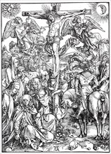 Woodcuts of the Great Passion, the Crucifixion, woodcut by Albrecht Dürer, historical, digital