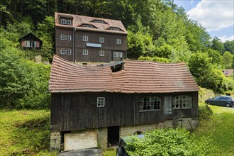 Picturesque decay of a shed in the spa town of Rathen