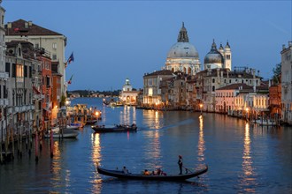 View from the Ponte de L'Accademia to the Grand Canal and the Basilica of Santa Maria della Salute,