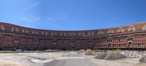 Inner courtyard of the Congress Hall, unfinished National Socialist monumental building on the Nazi