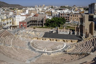 Teatro Romano, Roman amphitheater, Atstadt of Cartagena, Region of Murcia, Spain, Europe