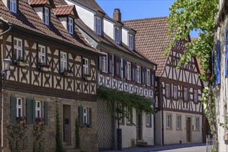 Historic half-timbered houses, 17th century Zeil am Main, Lower Franconia, Bavaria, Germany, Europe