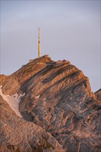 Mountains at sunrise, Säntis, Appenzell Ausserrhoden, Appenzell Alps, Switzerland, Europe