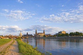 Dresden Silhouette, the famous skyline of Dresden, is also called Canalettoblick