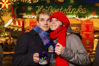 Young couple at the Dresden Striezelmarkt