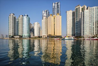 BUSAN, SOUTH KOREA, APRIL 13, 2017: Marine city expensive and prestigious residential area