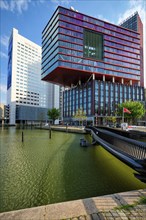 Rotterdam, Netherlands, May 11, 2017: View of Rotterdam sityscape with modern architecture