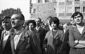 The spontaneous strikes, here at Opel in Bochum on 15.9.1969, went down in history as the September