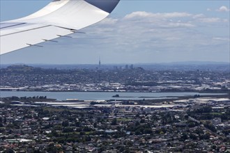 Flug, Landung, Auckland, Neuseeland