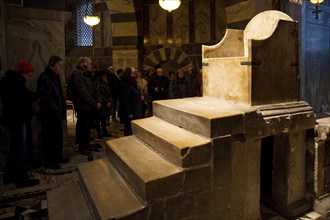 Karlsthron, Aachen Royal Throne, Aachen Cathedral, UNESCO World Heritage Site, Aachen, North