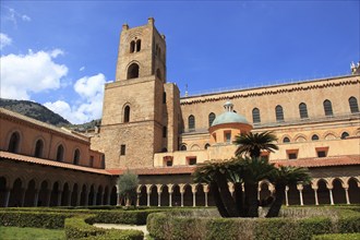 City of Monreale, the cloister of the Cathedral of Santa Maria Nuova, Unesco World Heritage Site,