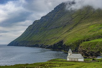 Vidareidi church in Vidoy, Faroe islands, Denmark, Europe