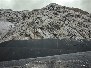 Slag of smelted metals, La Oroya, Peru, South America