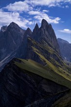 Odle, Geislerspitzen, Puez-Odle nature Park, Seceda, Val Gardena, Trentino, South Tyrol, Italy,