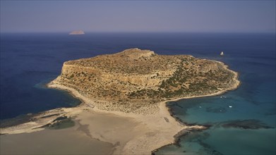 Lagoon, green sea, Tigani Island, boats, Pontikos Island, sandbank, Gramvoussa Peninsula, Pirate