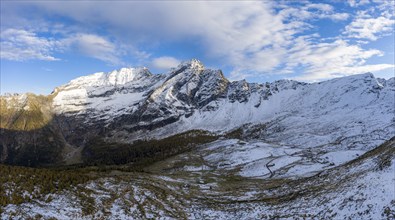 Aerial view over the mountains of Val Pontirone and Alpe di Cava in the canton of Ticino,