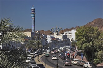 View of the Corniche, Muthra, Muscat, Oman, Asia