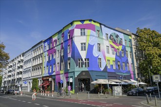 Colourfully painted house, Bülowstraße, Schöneberg, Berlin, Germany, Europe