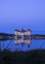 Moritzburg Castle in the evening light, Moritzburg, Meißen County, Saxony, Germany, Europe