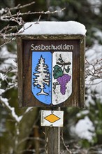 Sign community Sasbachwalden near Unterstmatt, Ortenaukreis, Black Forest, Baden-Württemberg,