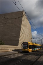 New Synagogue and Tramway in Dresden, Saxony, Germany, Europe