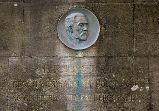 Detail Brassert Monument by Hubert Netzer, Hermann Brassert elaborated the Prussian Mining Law of