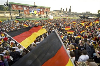 Public viewing on the banks of the Elbe in Dresden, as here for the 2006 European Football