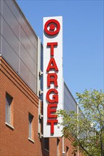 Target logo on a branch of the discount supermarket shop in Chicago, USA, North America