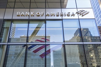 Bank of America branch of the company in Chicago, USA, North America