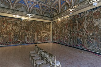 Historic tapestries in a room in the Villa del Principe, Palazzo di Andrea Doria, Piazza dei