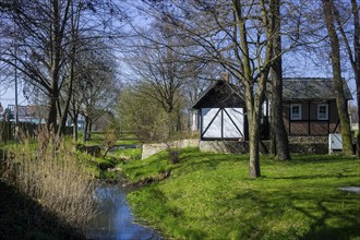 Village view of Nebelschütz in Lusatia