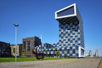 Rotterdam, Netherlands, May 14, 2017: Mainport Rotterdam Institute building known for original