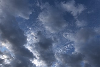 Cloud structure in the early morning, Bavaria, Germany, Europe