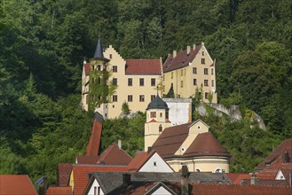 Weißenstein Castle, historical building, architecture, covered church, parish church, Assumption of