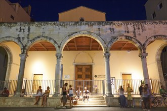 Night shot, Vasiliki Agios Marko, former Venetian church, Municipal Art Gallery, Pinacoteca,