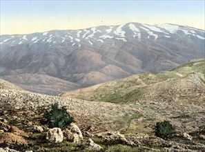 General view of Mount Hermon, Holy Land, Lebanon and Syria, c. 1890, Historic, digitally restored