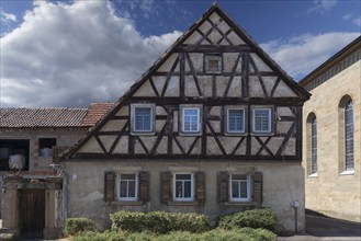 Old half-timbered house from 1800, Eschenau-Knetzgau, Lower Franconia, Baysern, Germany, Europe